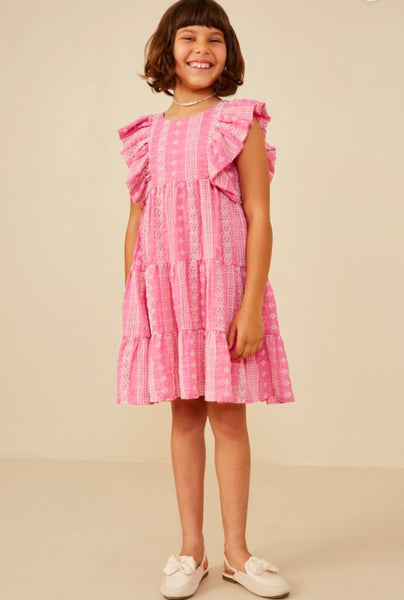 Hayden Girls Pink Eyelet Dress