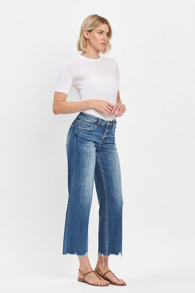 Curvy LOVERVET Mesmerizes Mid Rise Wide Leg Jeans