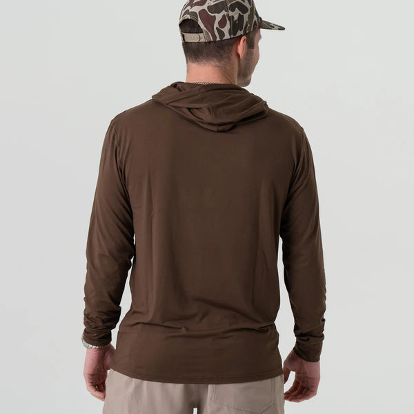 Burlebo Performance Hoodie-Heather Brown