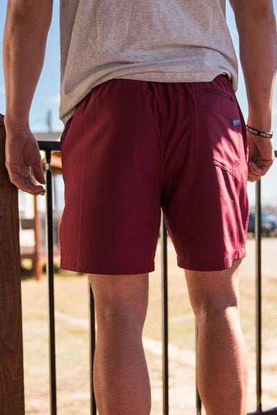 Everyday Short - Maroon - White Camo Pocket