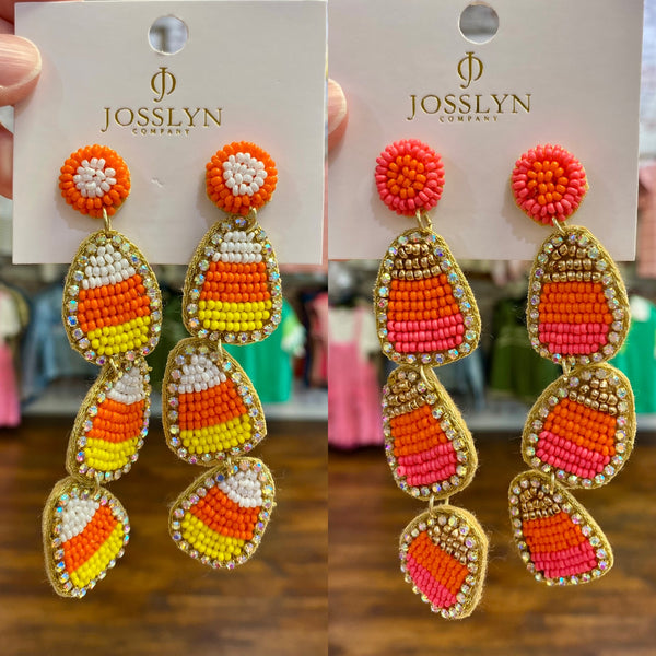 3 Tier Candy Corn Earrings