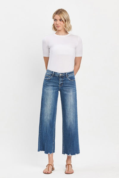 Curvy LOVERVET Mesmerizes Mid Rise Wide Leg Jeans