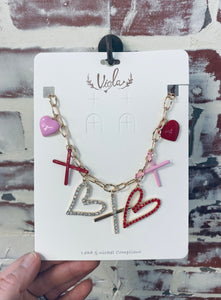 Valentine XOXO Charm Necklace