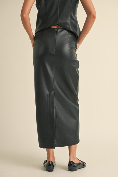 Faux Leather Skirt