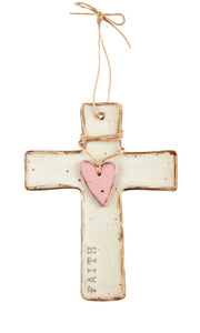 Mudpie Faith Stoneware Cross