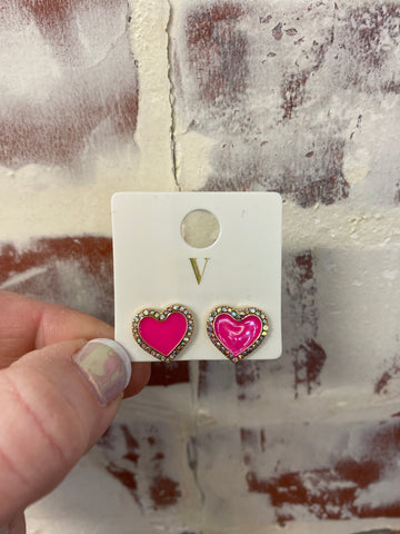 Heart Stud Earrings