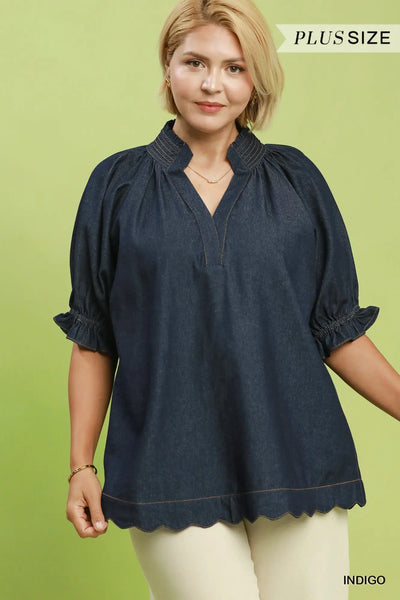 Denim Indigo Top