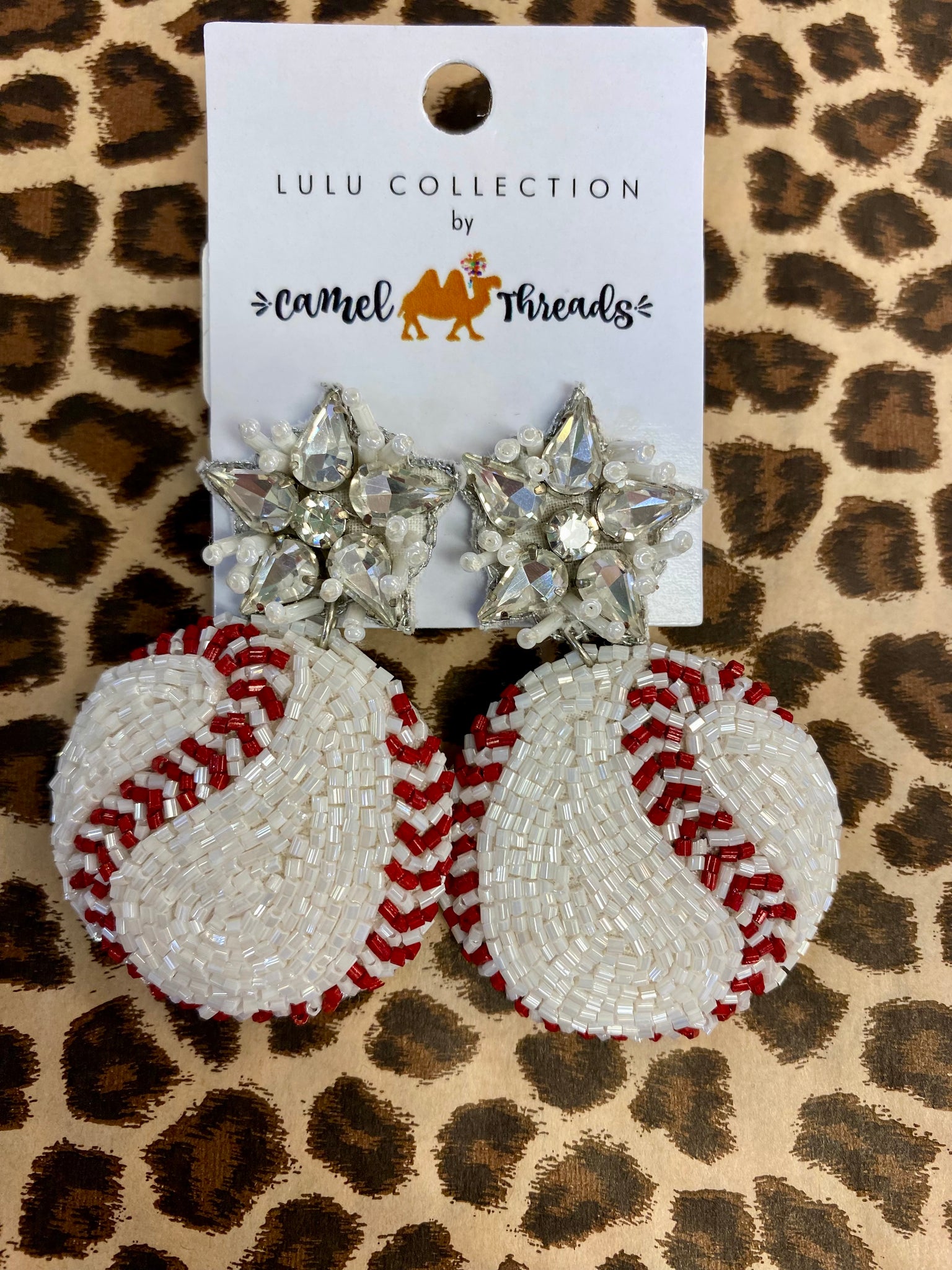Camel Thread Puffy Sports Earrings