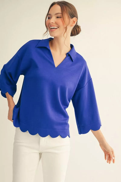 After The Bell Blue Top
