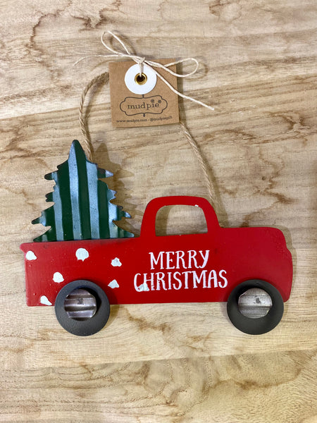 Mudpie Farm Tin Christmas Ornaments