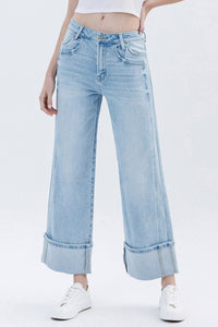 Flying Monkey Super High Rise Cuffed Wide Jeans