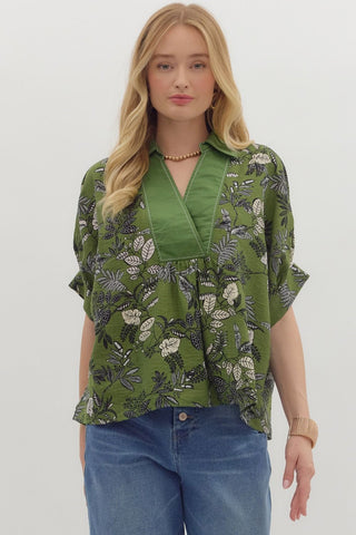 Leafy botanical top