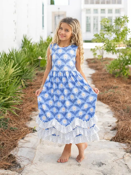 Girls Blue Bell Dress