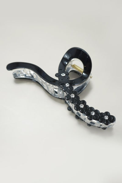 Rhinestone Swirl Claw Clip