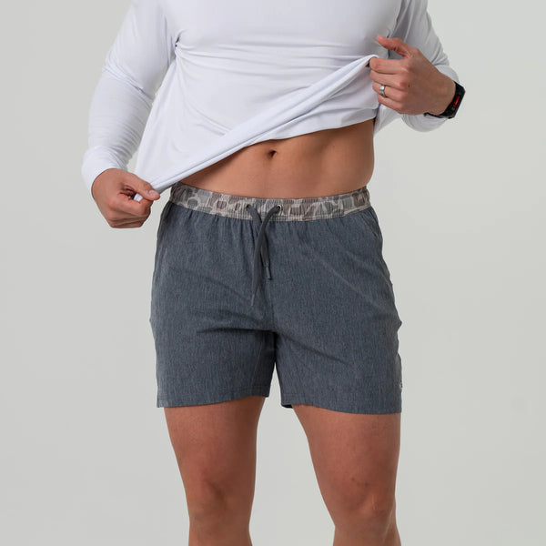 Burlebo Athletic Shorts - Grizzly Grey- Deer Camo