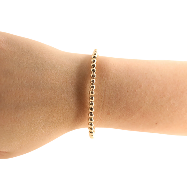 Beaded Blondes 4MM Gold Beaded Bracelet