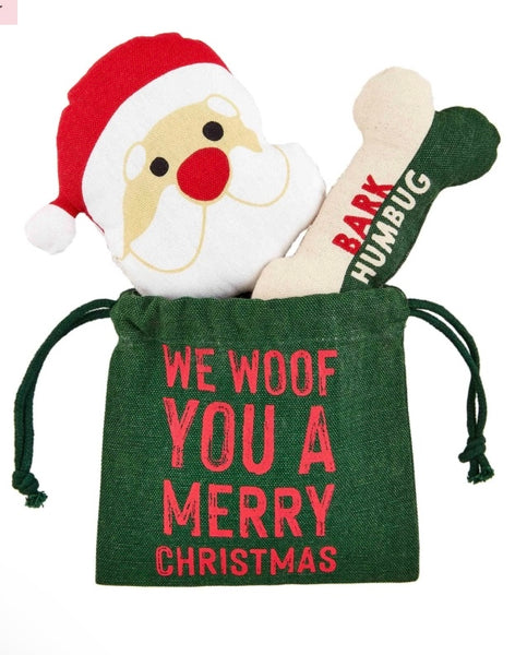 Mudpie Christmas Dog Toy Set
