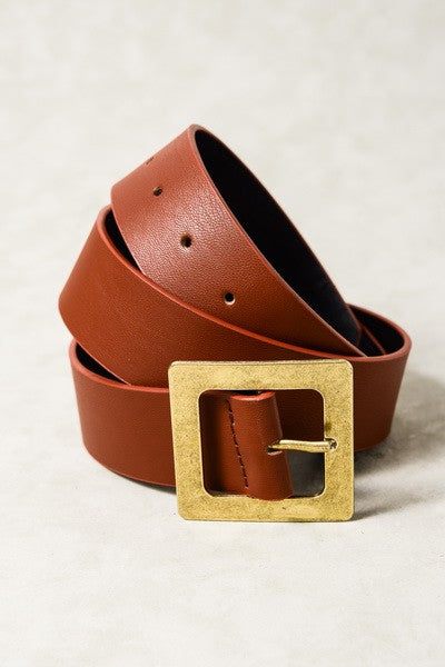 Oversized Square Buckle Belt