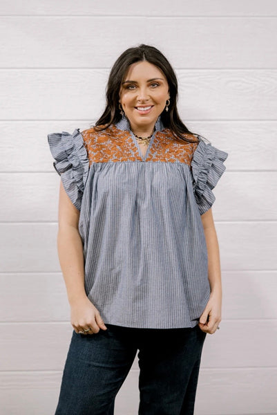 Oh My Stars Emma Top- Burnt Orange