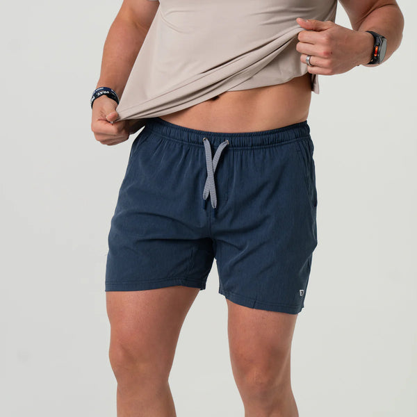 Burlebo Athletic Shorts - Navy w/ American Flag