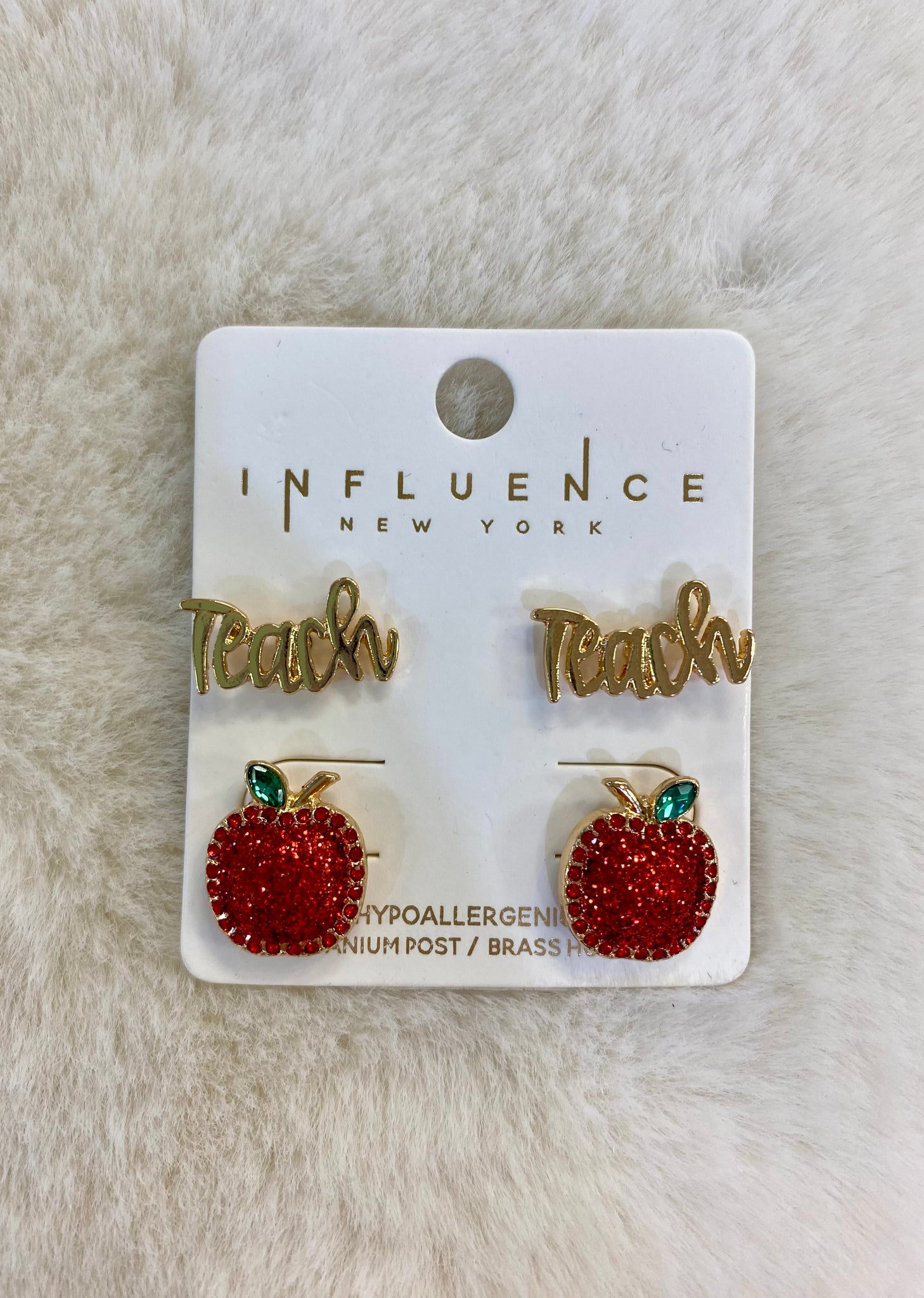 Influence Teacher/Apple Double Earrings
