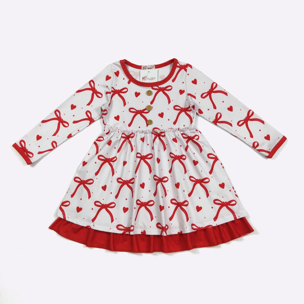 Valentine Ribbons Girls Dress