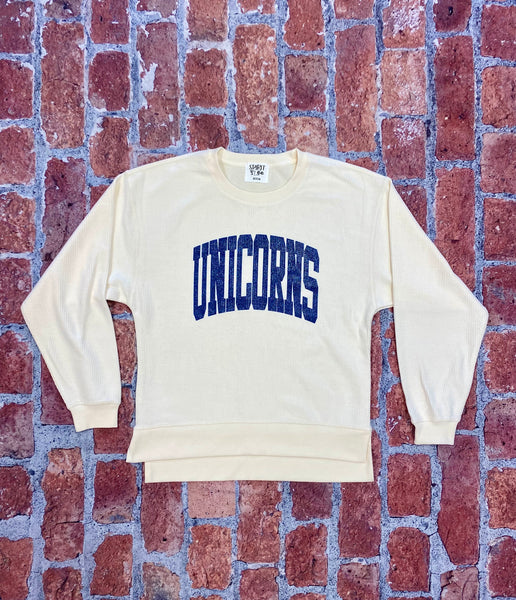 School Spirit Ribbed Sweatshirt