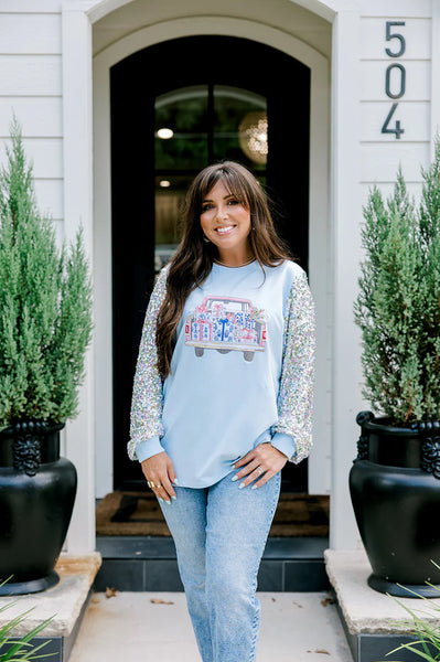 Layerz Sparkle Top- Holiday Truck