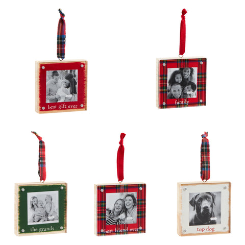 Mudpie Framed Ornaments