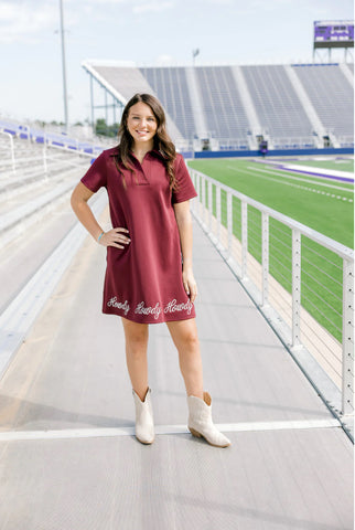 Layerz Sporty Dress-Maroon