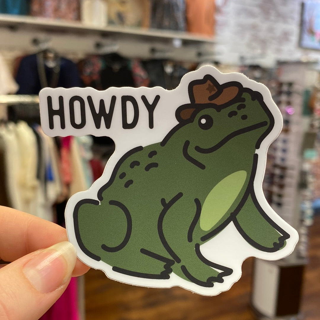 Howdy Frog Sticker
