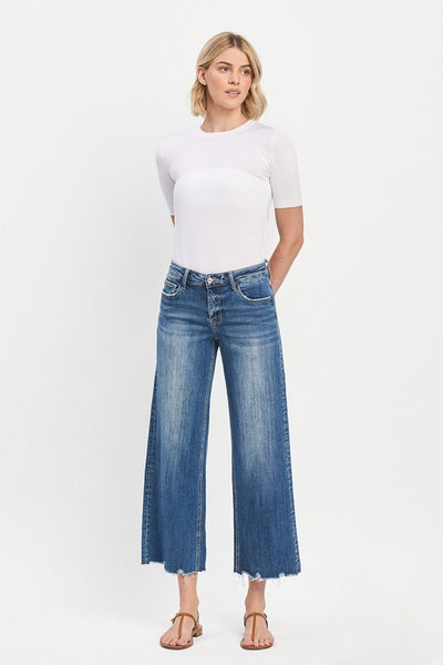 Curvy LOVERVET Mesmerizes Mid Rise Wide Leg Jeans