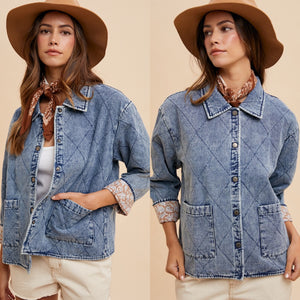 Annie Quilted Denim Jacket