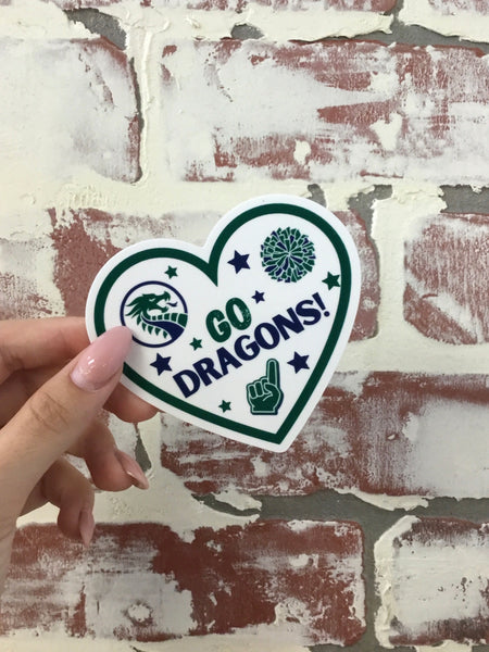 Heart School Spirit Stickers