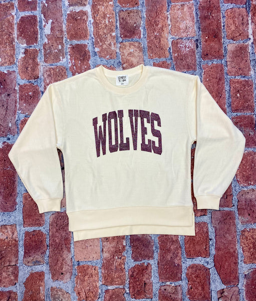 School Spirit Ribbed Sweatshirt