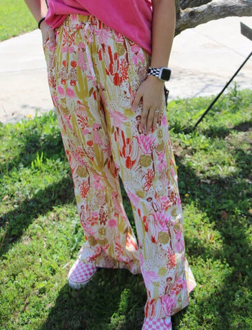 Cacti Palazzo Pants