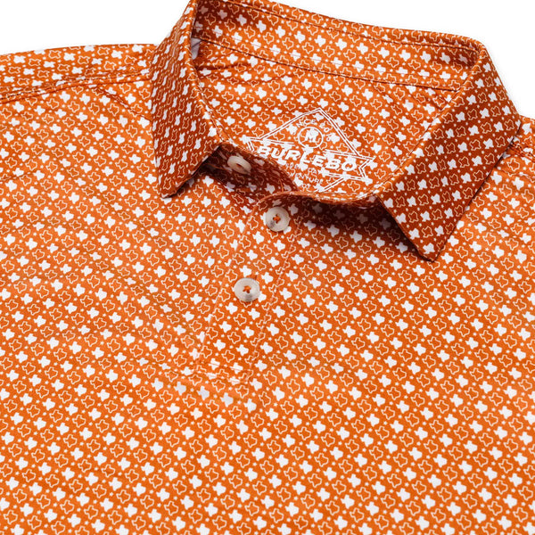 Burlebo Performance Polo - Orange and White