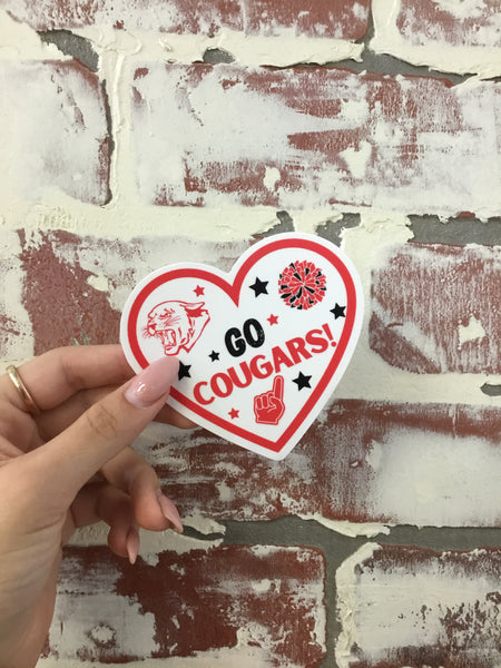 Heart School Spirit Stickers