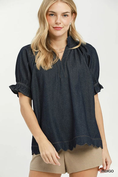 Denim Indigo Top
