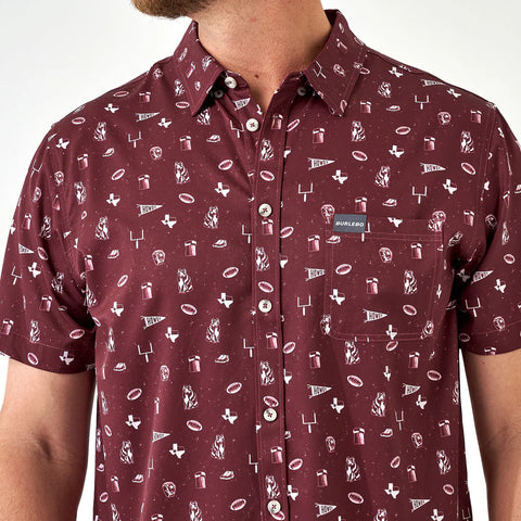 Burlebo Performance Button Up - Game Day in College Station