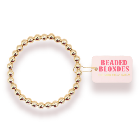 Beaded Blondes 6MM Gold Bracelet