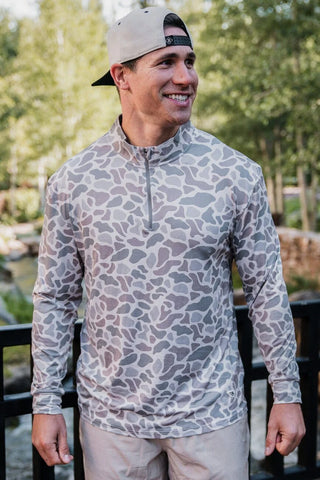 Performance Quarter Zip - Classic Deer Camo