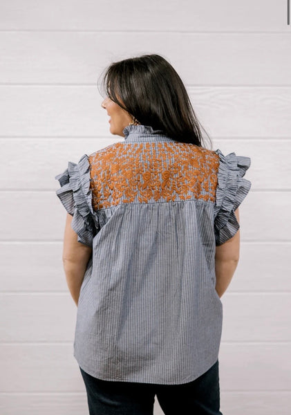 Oh My Stars Emma Top- Burnt Orange