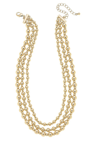 Emory 3-Row Layered Ball Bead Necklace