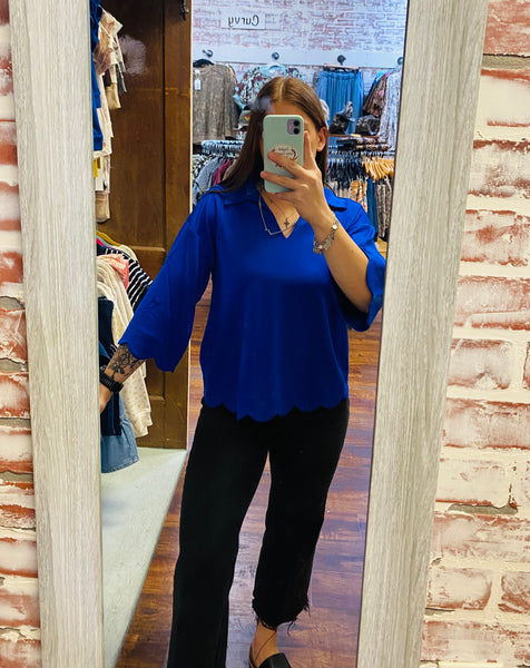 After The Bell Blue Top