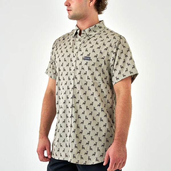 Burlebo Performance Button Up Whitetail Green