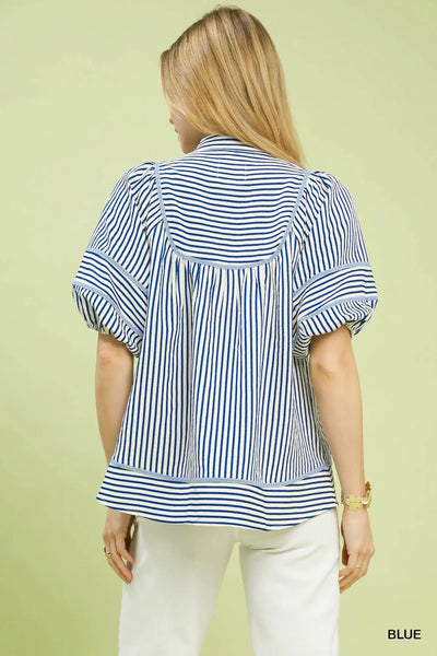 Striped Babydoll Top