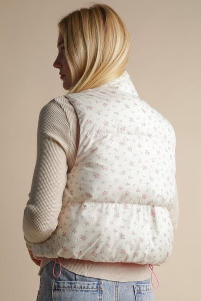 Floral Puffer Vest