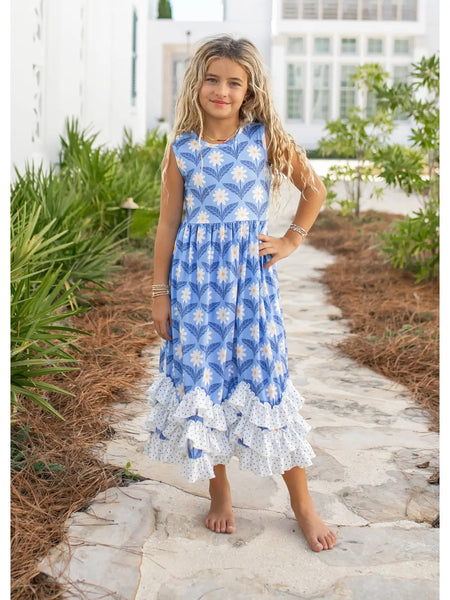 Girls Blue Bell Dress