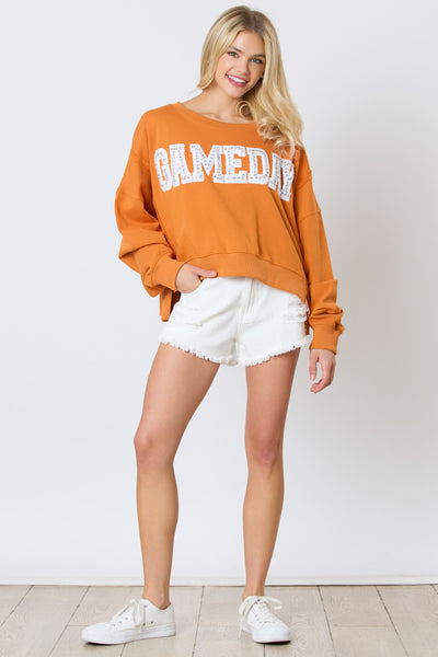 “GAMEDAY” Crystal Sweatshirt